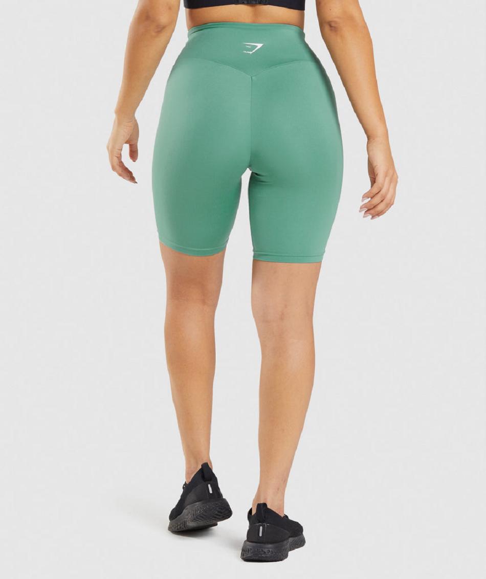 Pantalones Cortos Gymshark Entrenamiento Cycling Mujer Verde | CO 2711WNB